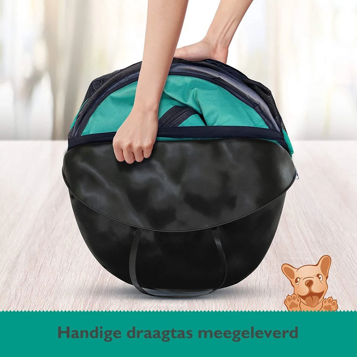 Meisterpet - Opvouwbare Puppyren Rond - (Ø X H) 115 X 58 Cm - Met Gratis Dieren Verzorging Set 6 Meisterpet - Opvouwbare Puppyren Rond - (Ø X H) 115 X 58 Cm - Met Gratis Dieren Verzorging Set - Afbeelding 6