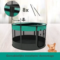 Meisterpets Opvouwbare Puppyren Rond - Extra Stevig - (Ø X H) 75 X 43 Cm - Incl. Gratis Drinkbak! -Dog Supplies 1200x1200 1062