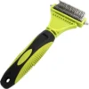 Hondenborstel - Dubbelzijdig Ontharing Tool - Herbruikbare Honden & Kattenvachtkam - Huisdier Grooming - 1 Stuk - Groen