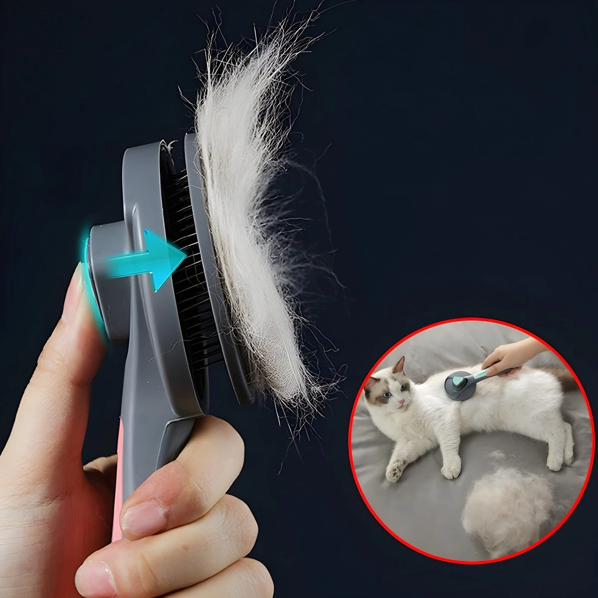 Pakeway T9 - Kattenborstel - Zelfreinigende Kattenkam - Groen - Massageborstel - 19,3 Cm 9 Pakeway T9 - Kattenborstel - Zelfreinigende Kattenkam - Groen - Massageborstel - 19,3 Cm - Afbeelding 9