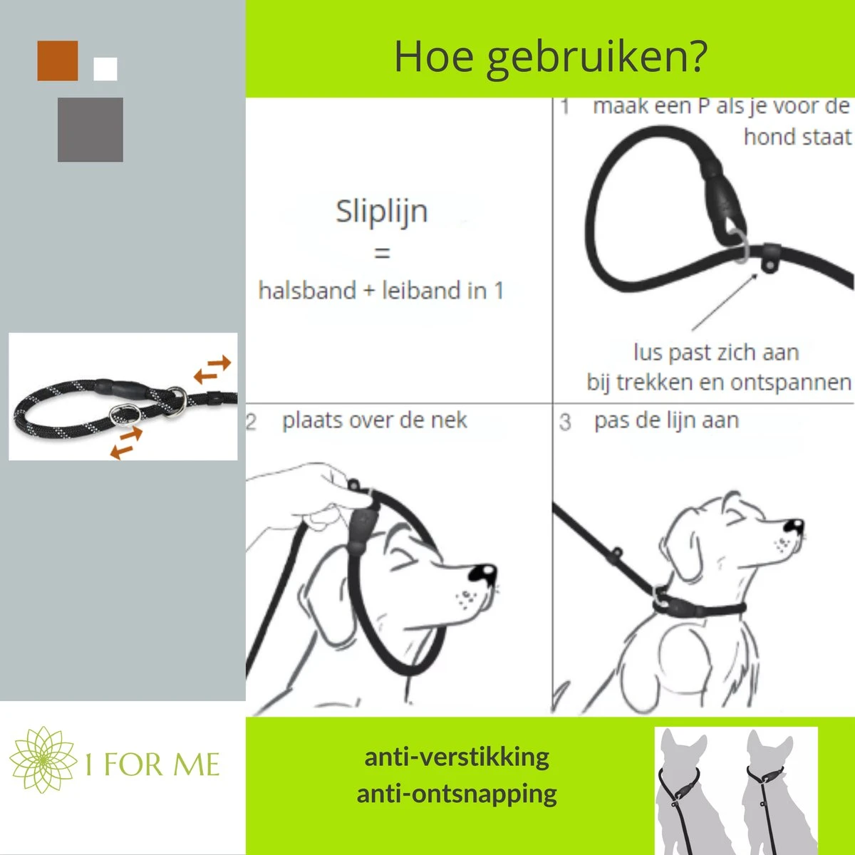1FORME Hondenriem 15-25kg - Sliplijn Hond REFLECTEREND 2m, 1cm Ø - Jachtlijn 2 Ergonomische Handvaten - Dubbel Stop 12 1FORME Hondenriem 15-25kg - Sliplijn Hond REFLECTEREND 2m, 1cm Ø - Jachtlijn 2 Ergonomische Handvaten - Dubbel Stop - Afbeelding 12