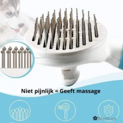 Merkloos Dierenborstel - Haarborstel Huisdieren - Borstel Voor Vacht Huisdier - Borstel Kat - Borstel Hond - Makkelijk Haar Verwijderen Met één Klik - Inclusief Speeltje - Kam Huisdier - Vachtverzorging - Massage -Dog Supplies 1200x1200 121