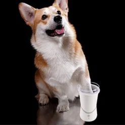 Merkloos Elektrische Hondenpootreiniger Draagbare Pet Voetenreinigingsborstel Zuigerkom Hondenvoetenreiniger Wasmachine Zachte Siliconenborstels Voor Modderige Poten Oplaadbare USB -Dog Supplies 1200x1200 222