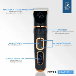 YE™ Professionele Dieren/honden Tondeuse Set Extra Krachtig - Honden Trimmer - Lang Of Kortharige Huisdieren Katten & Honden - Draadloos - Weinig Geluid -Dog Supplies 1200x1200 255