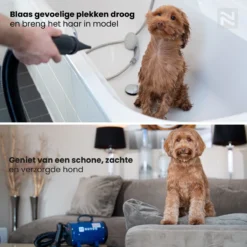 Nuvoo Professionele Hondenföhn / Waterblazer / Hondenborstel Met 3 Opzetstukken - Verstelbare Vermogen Tot 2200W - Warme / Koude Stand - Roze -Dog Supplies 1200x1200 296