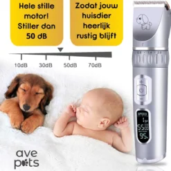 AVE Pets® Volledige Hondentondeuse Set Met Display - Draadloos Tondeuse - Scheerapparaat Voor Je Hond Of Kat - Huisdier Trimmer - Dierentondeuse - Dieren Verzorging -Dog Supplies 1200x1200 303