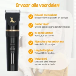 Loyalpetclub® Professionele 2-in-1 Hondentondeuse Voor Dikke Vacht – Draadloze Honden Tondeuse & Hondentrimmer – Stille Tondeuse Katten & Honden Trimset - Inclusief Opbergtasje -Dog Supplies 1200x1200 319