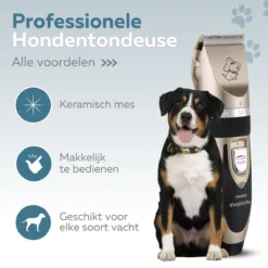BYER Professionele Dieren Tondeuse Set - Voor Huisdieren Katten & Honden - Draadloos - Oplaadbare Pet Trimmer - Dog Tondeuze Clipper - 5 Standen & Vier Opzetkammen - Low Noise -Dog Supplies 1200x1200 325