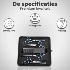 VoordeelShop 7-Delige Huisdier Knipset Met Etui - Trimmen Hond - Honden Schaar - Effileerschaar Hond - Huisdier Trimmer - Huisdier Knippen - Knipschaar Haar - Haar Schaar - Kapper - Kapperset - Scharenset -Dog Supplies 1200x1200 328