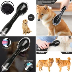 RoiPets® Hondenfohn 2 In 1 – 1000W - Honden Droger – Met Borstel - Waterblazer - Haar Verzorging - Honden Borstel Zwart - Honden/Katten/Dieren -Dog Supplies 1200x1200 362
