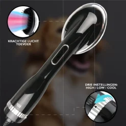 RoiPets® Hondenfohn 2 In 1 – 1000W - Honden Droger – Met Borstel - Waterblazer - Haar Verzorging - Honden Borstel Zwart - Honden/Katten/Dieren -Dog Supplies 1200x1200 363