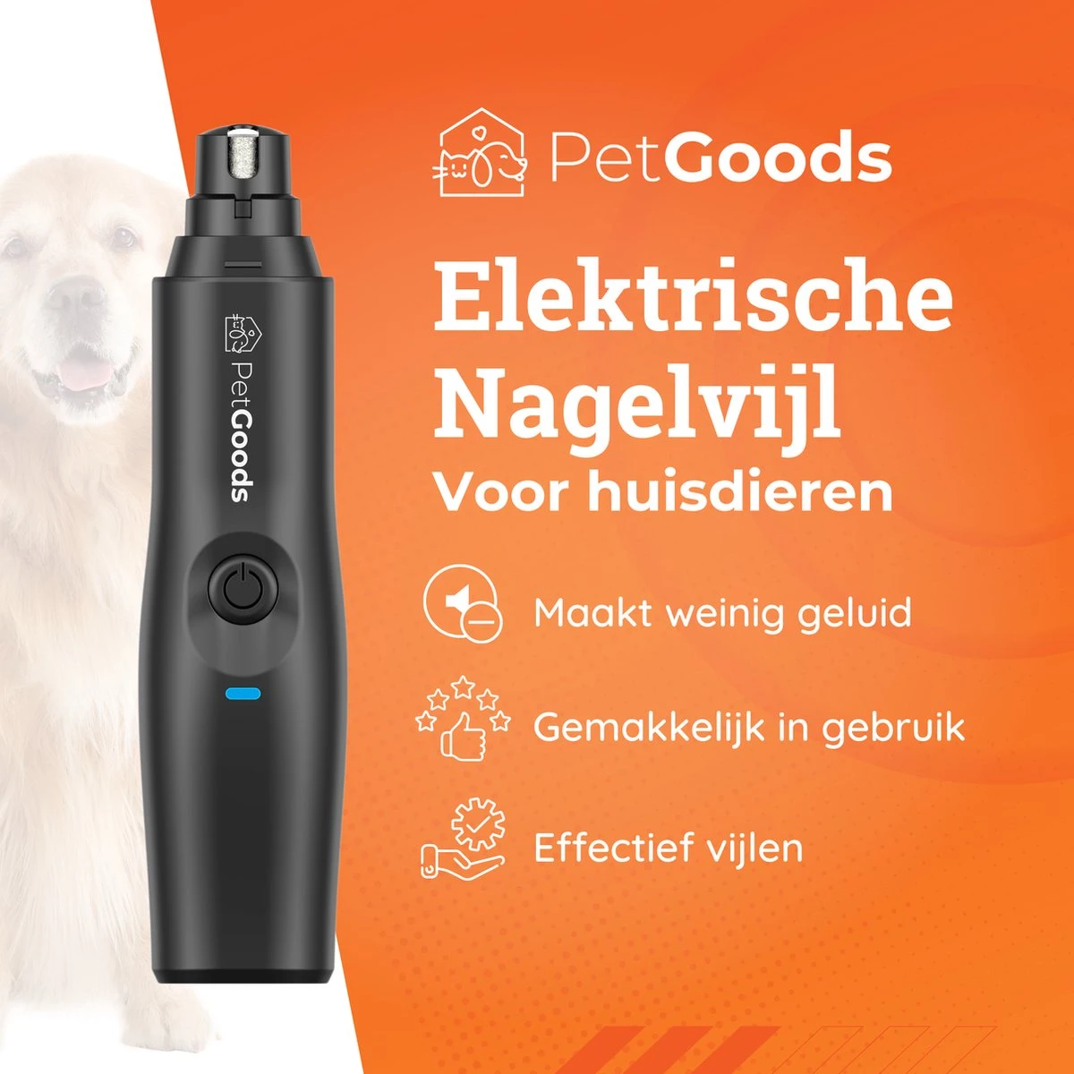 PetGoods Elektrische Nagel Vijl Voor Huisdieren - Incl. 2 Vijlen - Honden/Katten/Dieren - Draadloos 2 PetGoods Elektrische Nagel Vijl Voor Huisdieren - Incl. 2 Vijlen - Honden/Katten/Dieren - Draadloos - Afbeelding 2