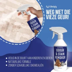Petsly Odour & Stain Remover - Geurverwijderaars - Urine Vlekken Verwijderen Urinegeur Verwijderen Met Plantaardige Enzymen - 1L -Dog Supplies 1200x1200 432