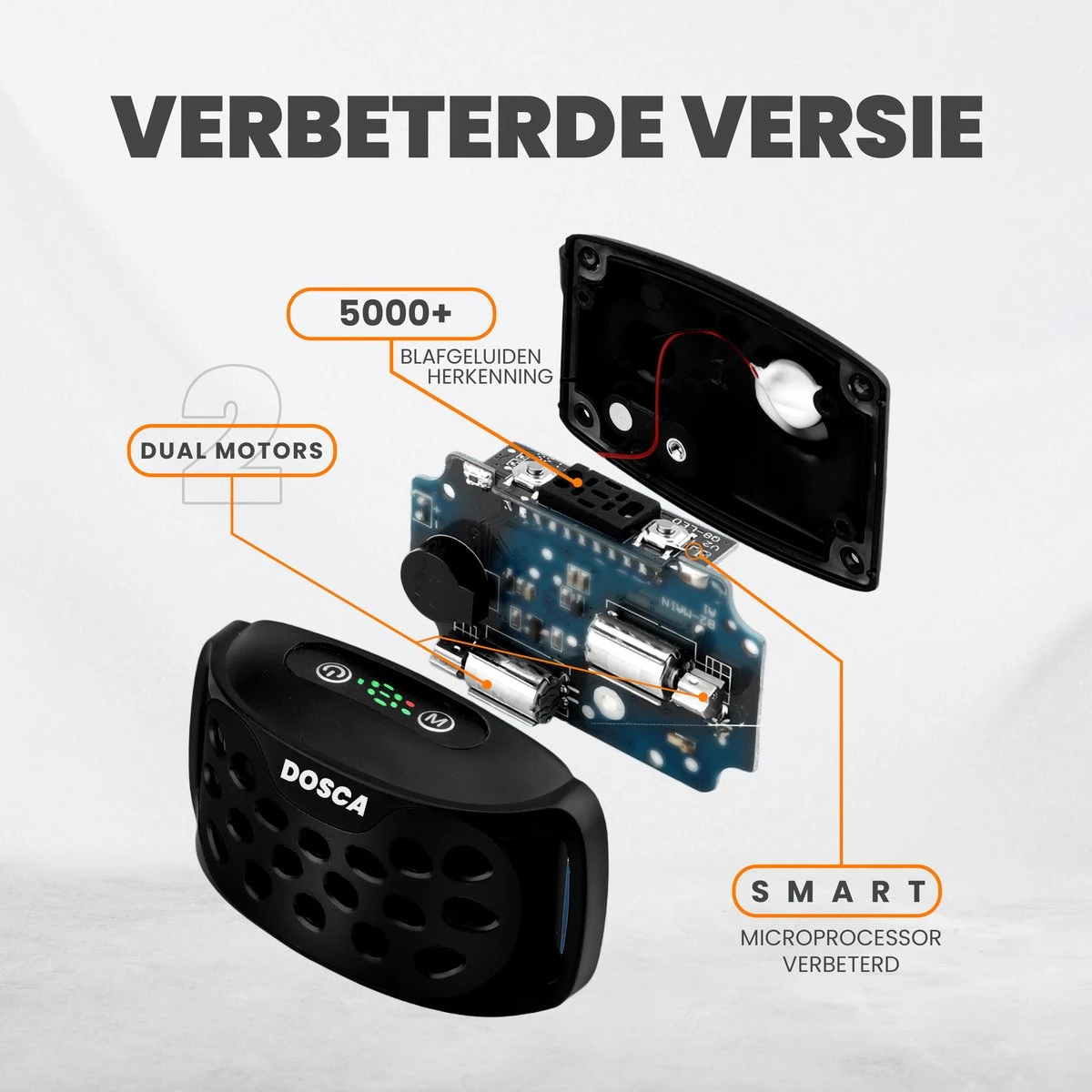 DOSCA® Anti Blafband - Anti Blaf Apparaat - Blafband Voor Honden - Zonder Schok En Diervriendelijk 2 DOSCA® Anti Blafband - Anti Blaf Apparaat - Blafband Voor Honden - Zonder Schok En Diervriendelijk - Afbeelding 2