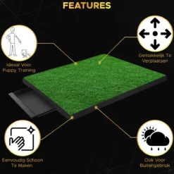 Toivo HondenToilet Kunstgras - Zwart - Geurafstotend - 62 X 49 X 6.6 CM - Honden Wc Outdoor - Zindelijkheidstraining Hond - Puppy Pads - Dierentoilet -Dog Supplies 1200x1200 525