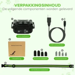 Petz - Anti Blafband - Anti Blafband Voor Kleine En Grote Honden - 5-55 KG - Vibratie En Audio - Diervriendelijk - GEEN Schokken - Opvoedingshalsband Zonder Schok En Diervriendelijk - Waterdicht - Oplaadbaar -Dog Supplies 1200x1200 535