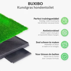 Merkloos Hondentoilet Kunstgras Met Bak - Indoor Dierentoilet - Uitneembare Opvangbak - Puppy Training Pets - Outdoor/Balkon/Tuin/Indoor Toilet - 50x64 Cm -Dog Supplies 1200x1200 567