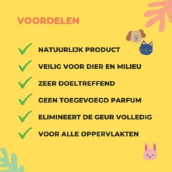 Urine Odour & Stain Remover - Urinegeur Verwijderen - Urine Vlekken Verwijderen - Natuurlijk En Veilig - Geurverwijderaar - Vlekkenverwijderaar - Weg Met Nare Geurtjes - Hond - Kat - 1 Liter -Dog Supplies 1200x1200 609