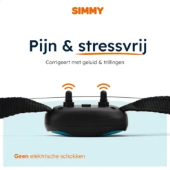 Simmy Anti Blafband - Diervriendelijke Opvoedingshalsband - Zwart En Blauw - Diervriendelijk - Zonder Schok - Anti Blaf Band Voor Grote En Kleine Honden -Dog Supplies 1200x1200 645
