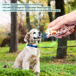 Merkloos LotaHome - Anti Blaf Apparaat - Hondentrainer Voor Binnen En Buiten - Bereik Tot 15 Meter - Diervriendelijk - Zonder Schok - Ultrasone - Voor Alle Honden - Inclusief Clicker -Dog Supplies 1200x1200 670
