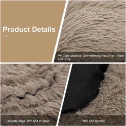 HONDEN RELAX Kussen - Superzacht Fluffy Ronde Mand 100 Cm - Taupe/Zandkleur 10 HONDEN RELAX Kussen - Superzacht Fluffy Ronde Mand 100 Cm - Taupe/Zandkleur -Dog Supplies 1200x1200 781