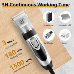 Merkloos Hondentondeuse, Hundeschermaschine / Dog Clippers - Dierenhaartrimmer, Hondentondeuse Kit Hond Verzorging -Dog Supplies 1200x1200 79