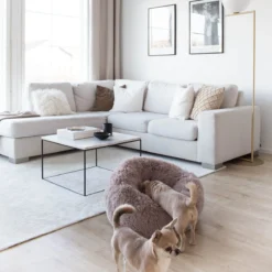 District 70 FUZZ - Hondenmand Comfortabel En Zacht Pluche - Zand, Oudroze, Donkergrijs En Lichtgrijs In S/M/L/XL - Maat: Large, Kleur: Zand -Dog Supplies 1200x1200 844