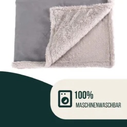 Happilax Fluffy Hondendeken Voor Auto & Bank, Wasbare Hondenmat Voor Op Reis, Grijs, L -Dog Supplies 1200x1200 917