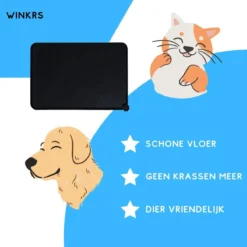 Winkrs - Placemat Voor Voerbak Van Hond Of Kat Huisdieren - Zwart Siliconen Waterdicht -Dog Supplies 1200x1200 932