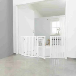 Trixie Hondenhek Met Deur Wit - 60-160 X 81 CM -Dog Supplies 1200x1200 981