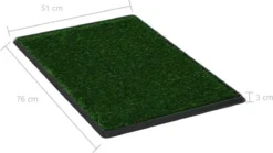 VidaXL Huisdierentoilet Met Bak En Kunstgras 76x51x3 Cm Groen -Dog Supplies 1200x674 1