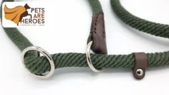 Sliplijn Met Stop - 1.2 Meter - Groen - Verstevigd - Roestvrij Staal - Verstelbaar - Hondenriem - Trainingslijn Voor Honden - Touw - Touwlijn - Lijn - Made In Portugal -Dog Supplies 1200x674 5