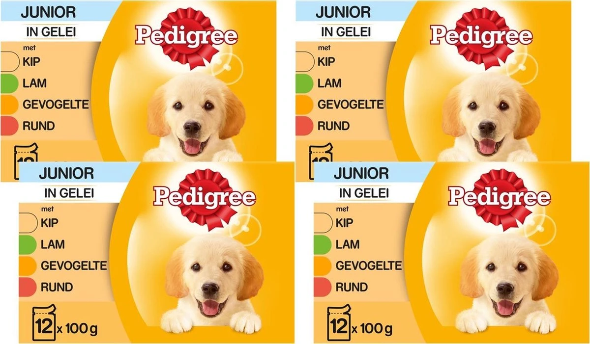 Pedigree Pouch Junior Multipack - Hondenvoer - 4 X 12x100 G 3 Pedigree Pouch Junior Multipack - Hondenvoer - 4 X 12x100 G - Afbeelding 3
