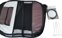 Dailyibed Opvouwbare Puppyren - Bruin - 115x115x58 Cm - Incl. Draagtas - Incl. Voederbak -Dog Supplies 1200x736 1