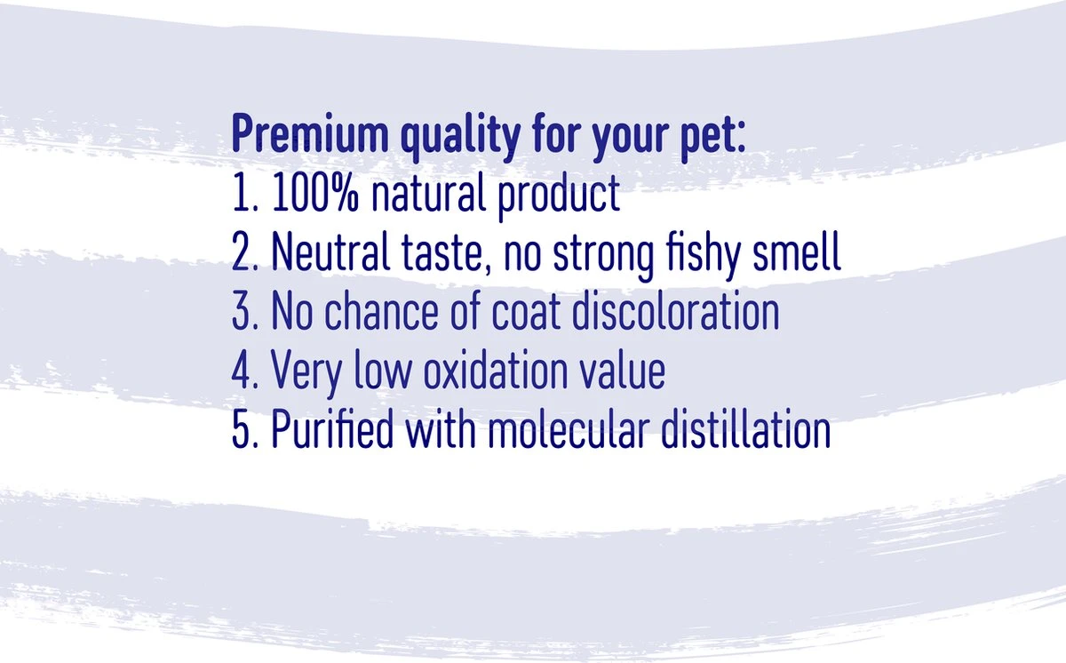 Arctic Blue - Pure Arctische Omega-3 Visolie 300 Ml Fles - Dier - MSC - Hond - Kat 5 Arctic Blue - Pure Arctische Omega-3 Visolie 300 Ml Fles - Dier - MSC - Hond - Kat - Afbeelding 5