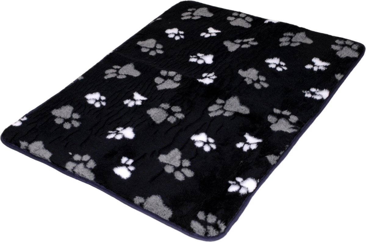 Lovely Nights Vetbed/kleed Blue With 2 Color Print Paw Met Bies 120x75 Rechthoek 1 Lovely Nights Vetbed/kleed Blue With 2 Color Print Paw Met Bies 120x75 Rechthoek