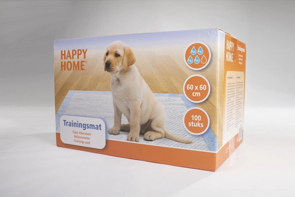 Happy Home Trainingsmat - Zindelijkstraining - 100 Stuks - 60X60 Cm 2 Happy Home Trainingsmat - Zindelijkstraining - 100 Stuks - 60X60 Cm - Afbeelding 2