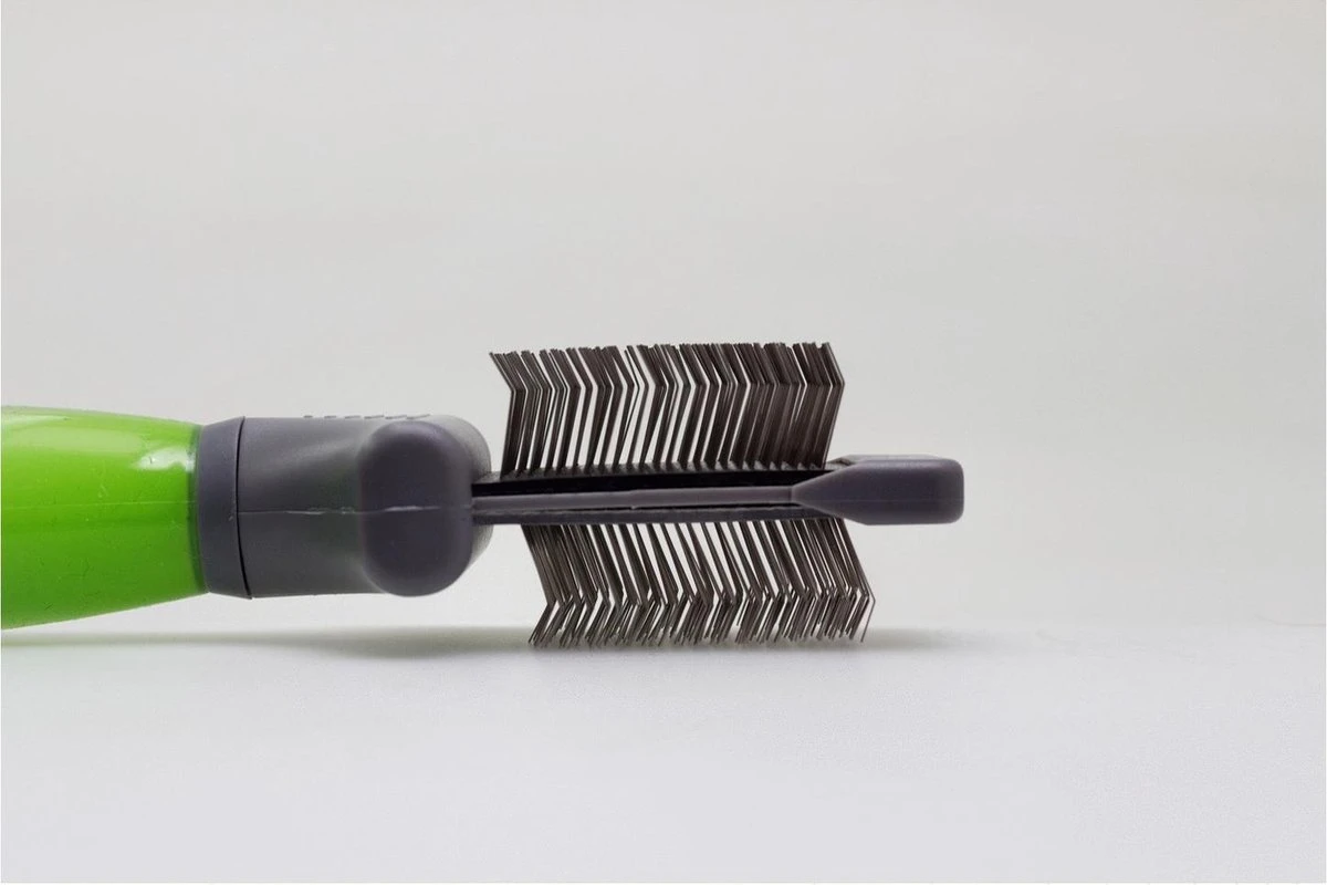 Moser Premium Slicker Borstel - Hondenvachtborstel - Groen Grijs 3 Moser Premium Slicker Borstel - Hondenvachtborstel - Groen Grijs - Afbeelding 3