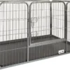 MaxxPet Puppyren - Hondenbench - Puppykennel - Hondenren - 125 X 78 X 80 Cm - Zwart