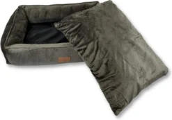 Topmast Soft Velours - Hondenmand - 75 X 58 Cm - L - Grijs - Hondenbed - Hondenkussen - Luxe Hondenmanden - Machinewasbaar Binnenkussen -Dog Supplies 1200x840 2