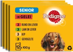 Pedigree Senior In Gelei Honden Natvoer - Vlees En Gevogelte In Gelei - 48 X 100 Gr