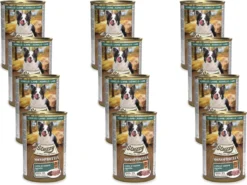 Stuzzy Blik Adult - Lam - Hondenvoer - 12 X 400 G -Dog Supplies 1200x901 1