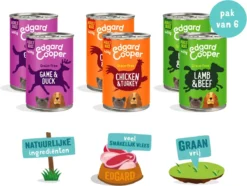 Edgard & Cooper Hondenvoer Multipack Kip - Wild - Lam 6 X 400 Gr -Dog Supplies 1200x902 1