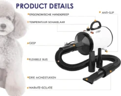 Forgoods Professionele Hondenfohn - Waterblazer Voor Honden - Hondenfohn Met 4 Opzetstukken - 2800W Verstelbaar Vermogen - Roze 12 Forgoods Professionele Hondenfohn - Waterblazer Voor Honden - Hondenfohn Met 4 Opzetstukken - 2800W Verstelbaar Vermogen - Roze -Dog Supplies 1200x954