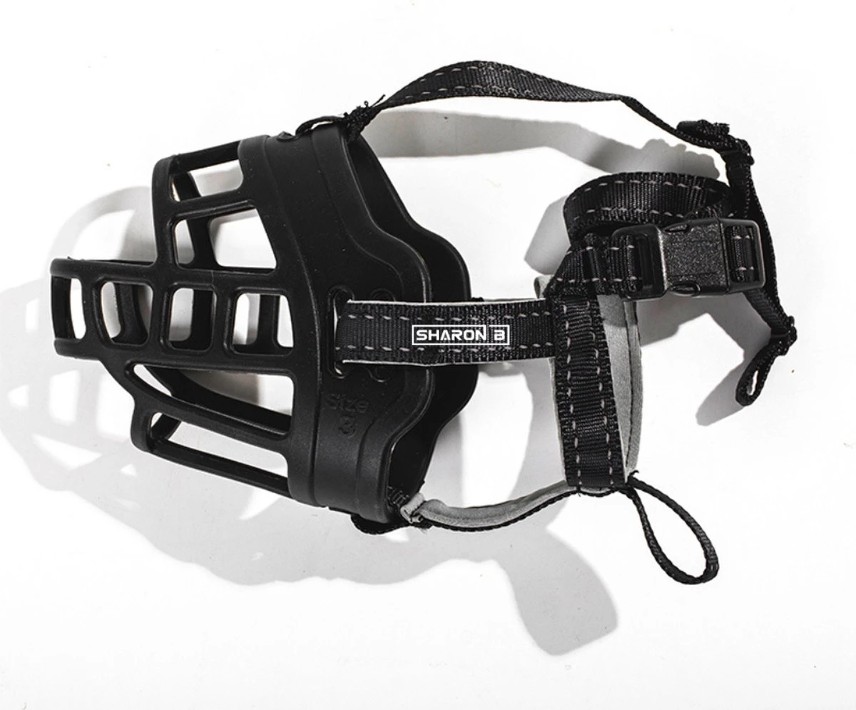 Sharon B Muilkorf Hond - Zwart - XL - Comfortabel - Snuitomtrek 34 Tot 37 Cm - Voor Grote Honden 2 Sharon B Muilkorf Hond - Zwart - XL - Comfortabel - Snuitomtrek 34 Tot 37 Cm - Voor Grote Honden - Afbeelding 2