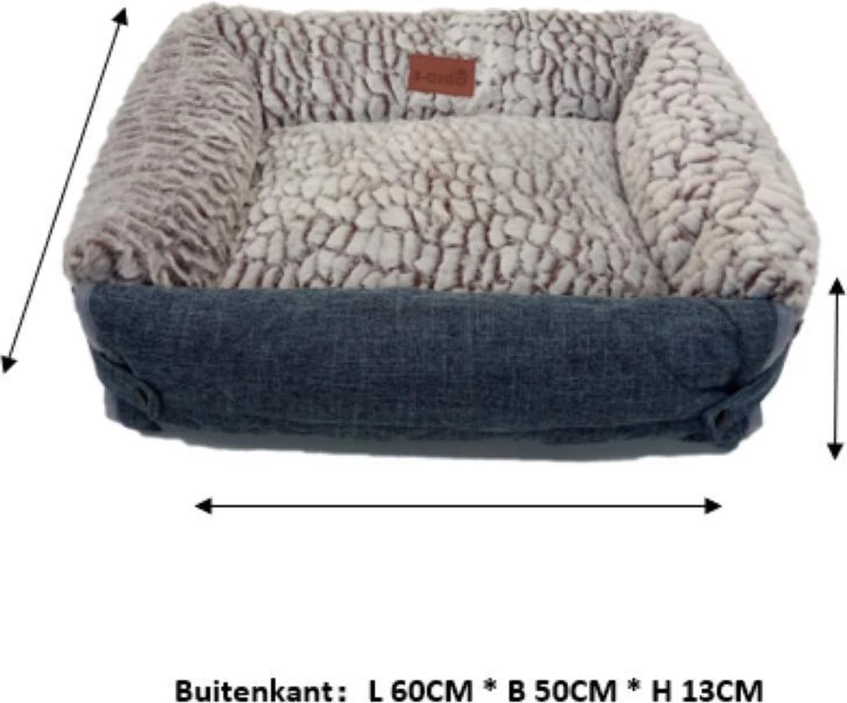 Cannie NEW Comfortabele - Hondenmand - Hondenbed - Warme Winter - 60*50*16 - Blauw 11 Cannie NEW Comfortabele - Hondenmand - Hondenbed - Warme Winter - 60*50*16 - Blauw - Afbeelding 11