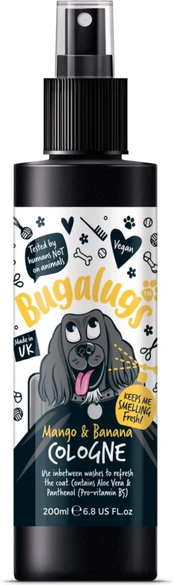 Bugalugs - Vachtverzorging Hond - Mango & Banana Hondenparfum - Alle Huidtypes - Dierproefvrij - Vegan - 200 Ml