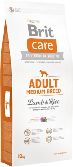 Brit Care Adult Medium Lam Hypo-allergeen 12kg Met 50% Vlees! -Dog Supplies 530x1200