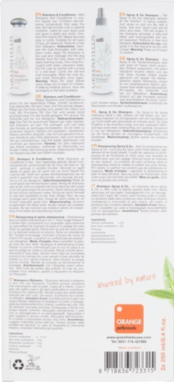 Greenfields Vacht Verzorging Set Voor Honden Shampoo, Conditioner & Droogshampoo -Dog Supplies 548x1200