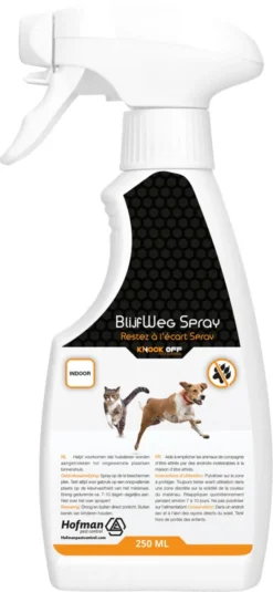 Knock Off BlijfWeg Huisdieren Spray – Voor Binnenshuis Gebruik – Voor Het Trainen Van Huisdieren – Voorkomt Binnenshuis Urineren – Afleren Van Gewoontes Van Je Hond Of Kat – Veilig Voor Mens En Dier